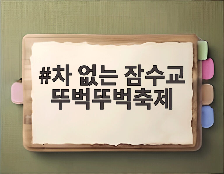 차 없는 잠수교 뚜벅뚜벅축제