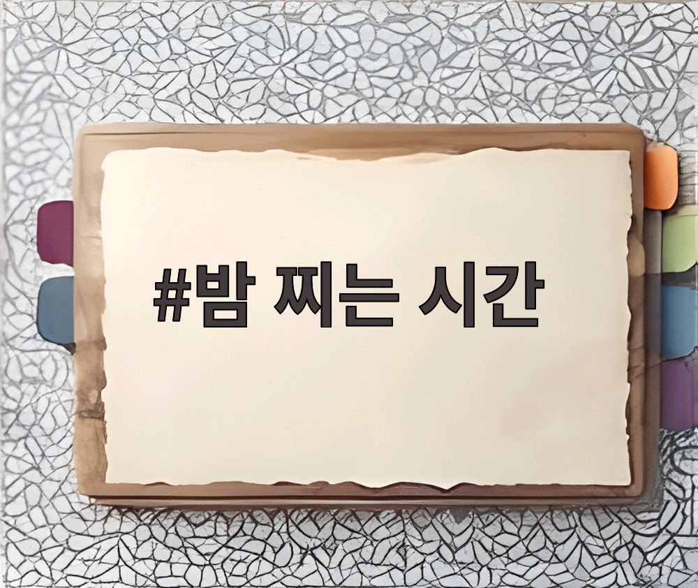 밤 찌는 시간