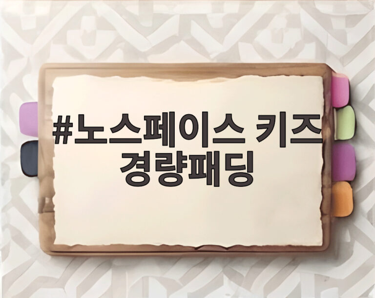 노스페이스 키즈 경량패딩