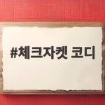 체크자켓 코디