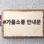 가을소풍 안내문