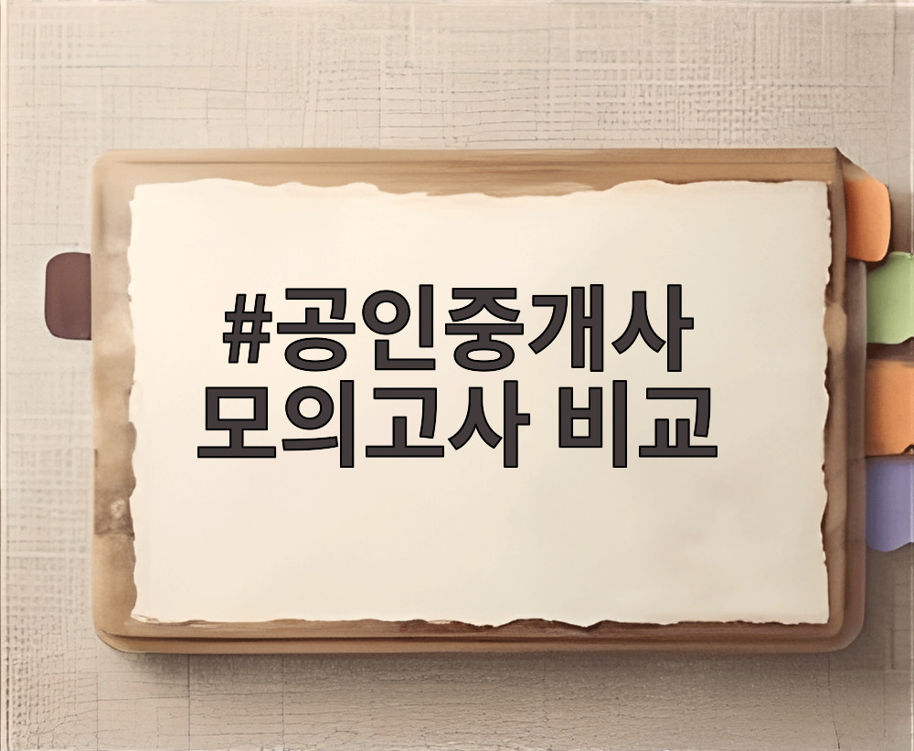 공인중개사 모의고사 비교