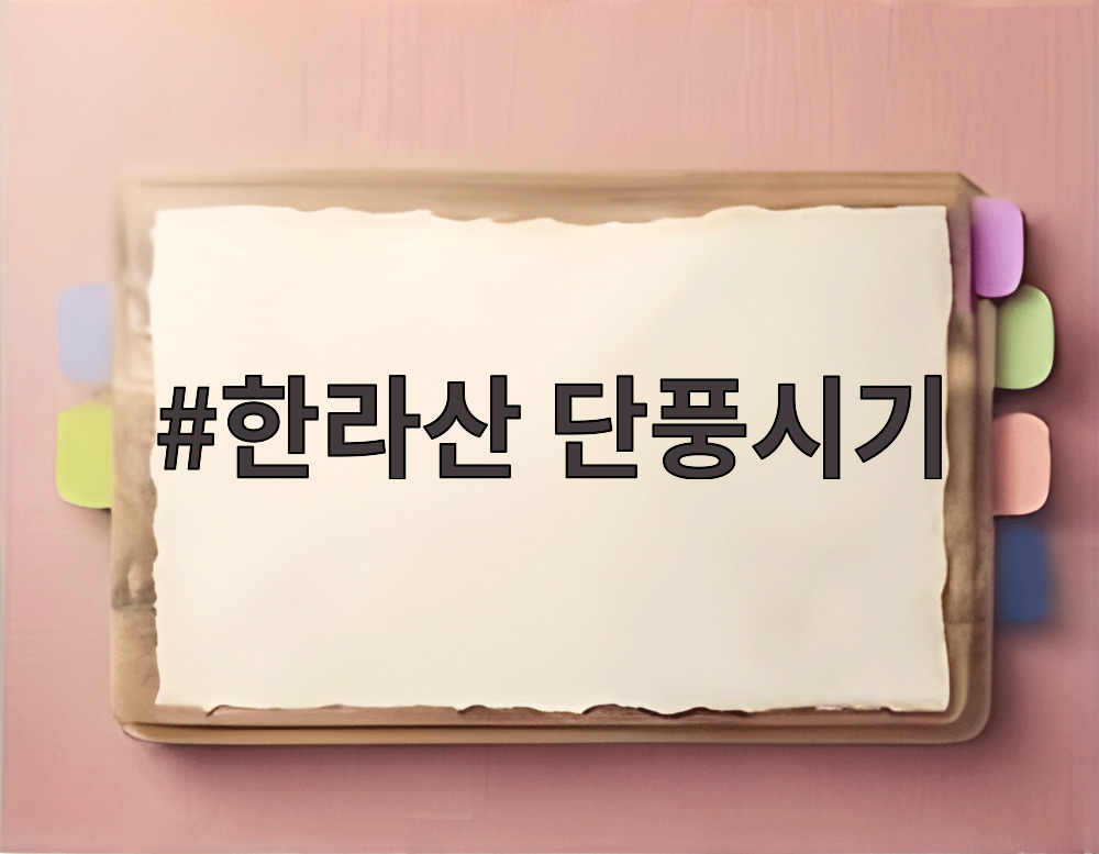 한라산 단풍시기