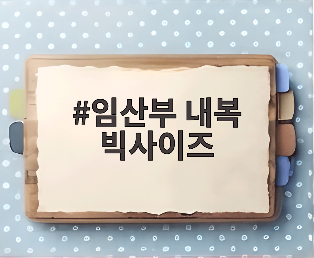 임산부 내복 빅사이즈