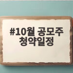 10월 공모주 청약일정