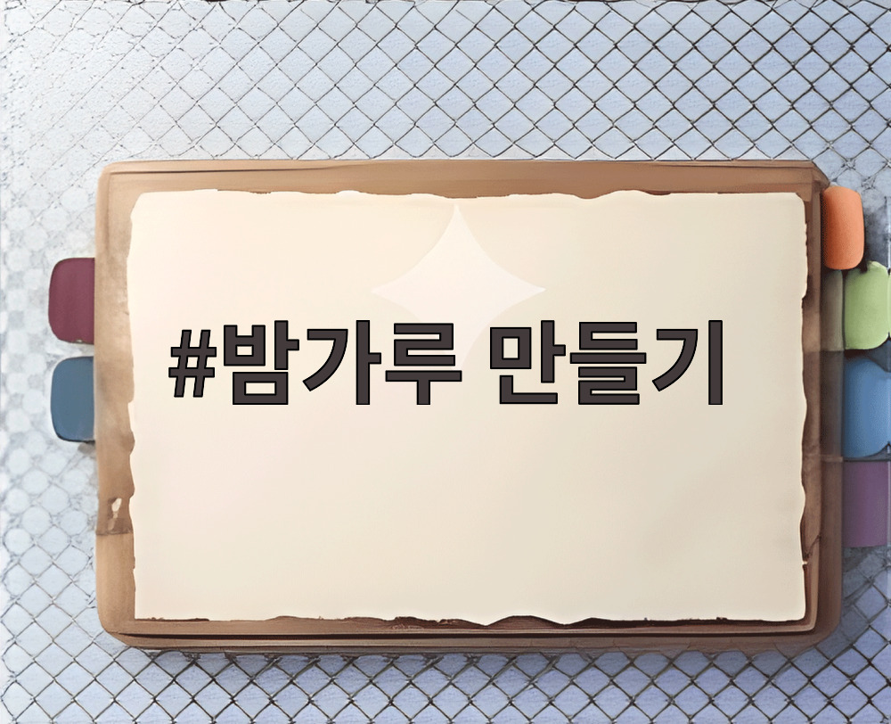 밤가루 만들기