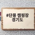 단풍 캠핑장 경기도