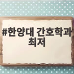 한양대 간호학과 최저