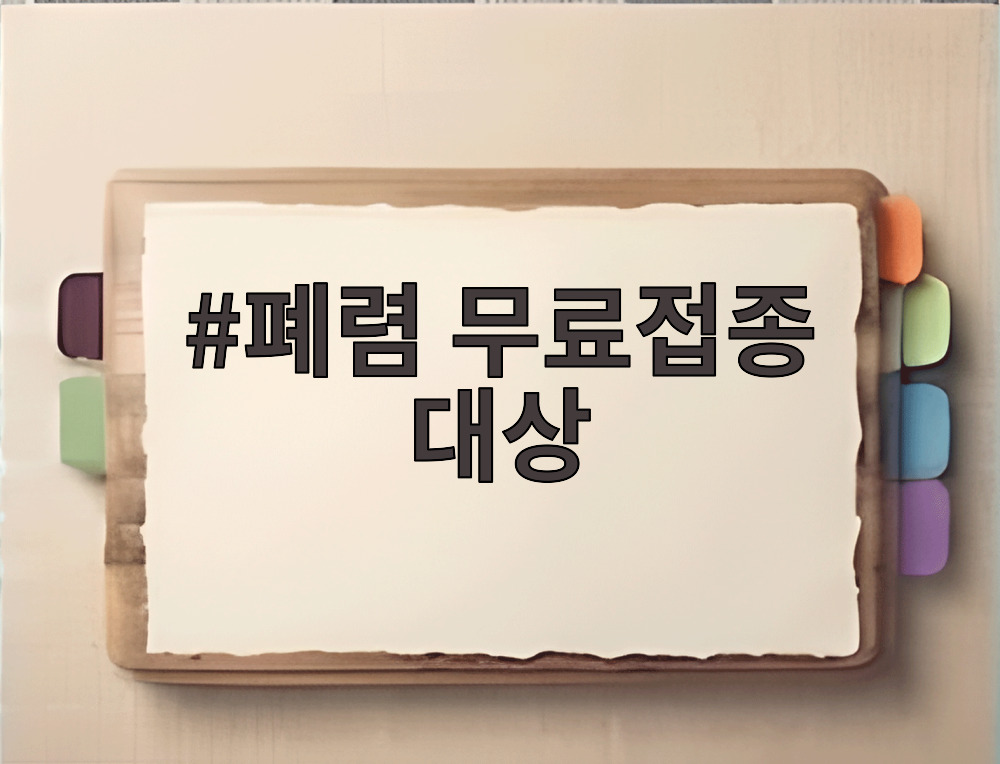 폐렴 무료접종 대상