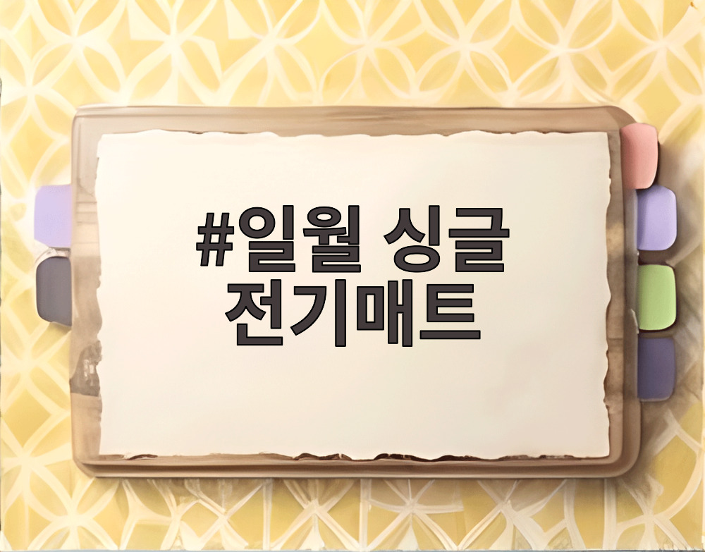 일월 싱글 전기매트