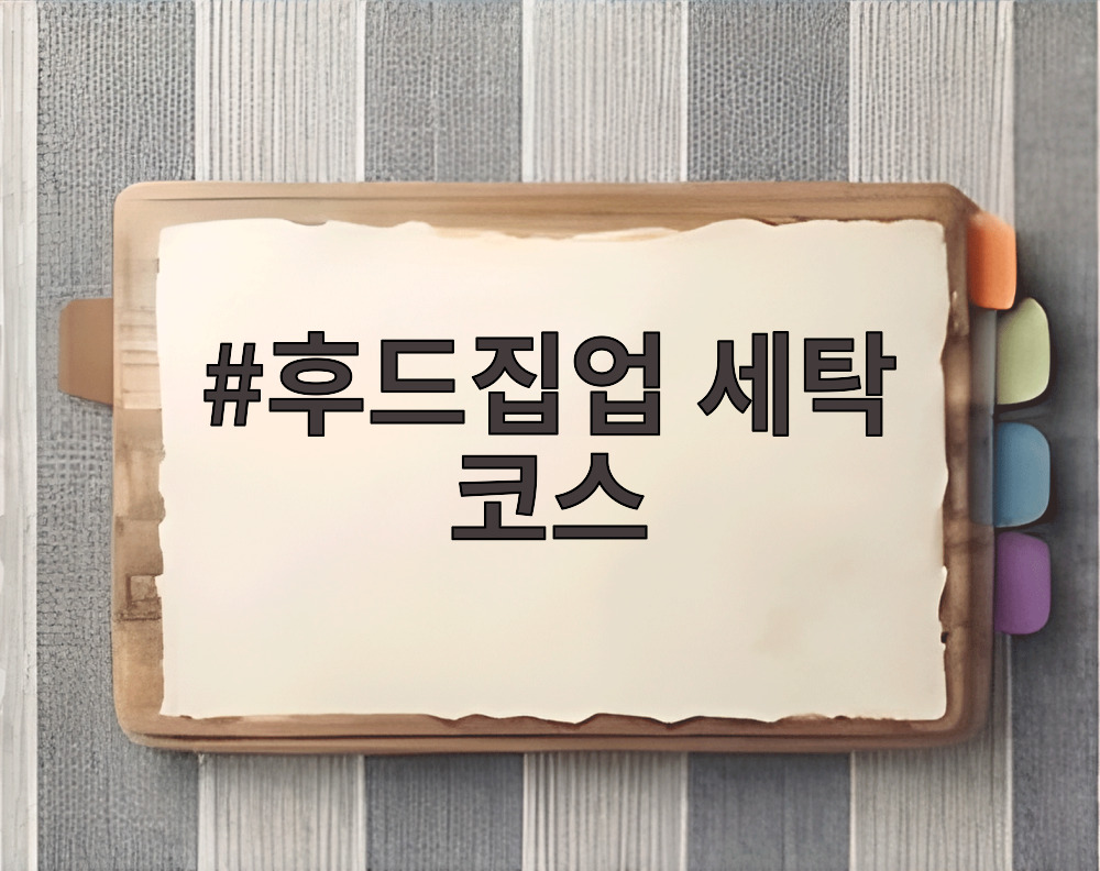 후드집업 세탁 코스