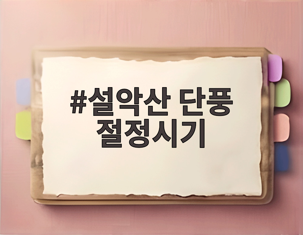 설악산 단풍 절정시기