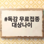 독감 무료접종 대상나이