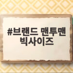 브랜드 맨투맨 빅사이즈