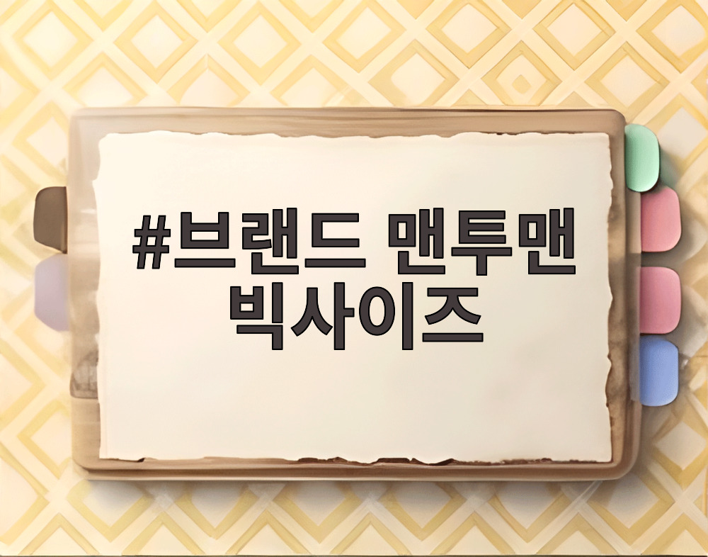 브랜드 맨투맨 빅사이즈