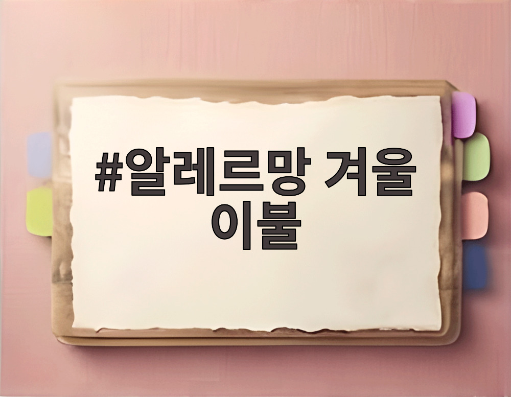알레르망 겨울 이불