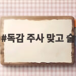 독감 주사 맞고 술