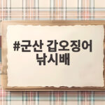군산 갑오징어 낚시배