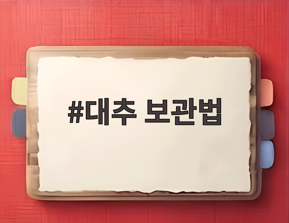 대추 보관법