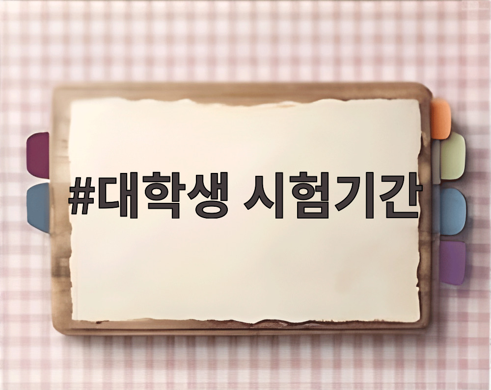 대학생 시험기간
