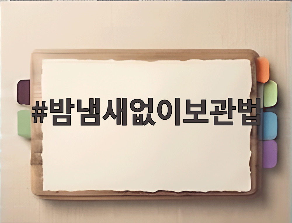밤냄새없이보관법