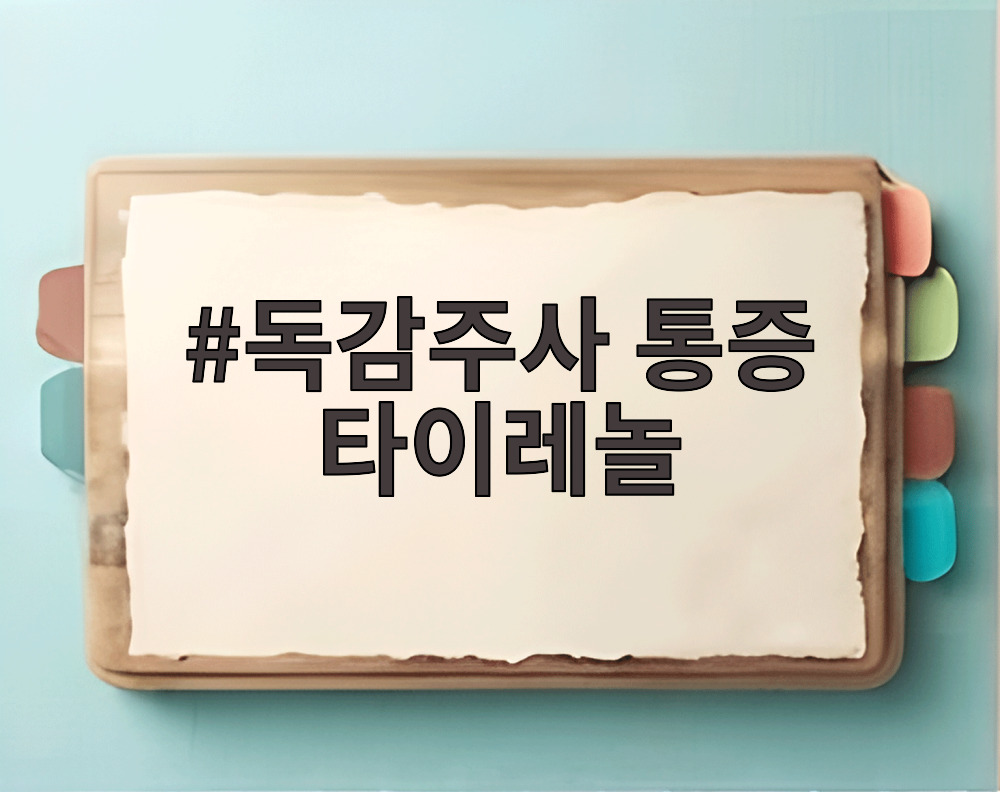 독감주사 통증 타이레놀