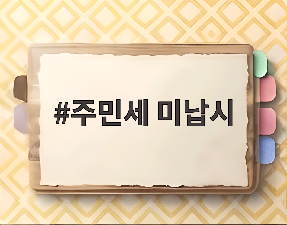 주민세 미납시