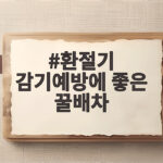 환절기 감기예방에 좋은 꿀배차