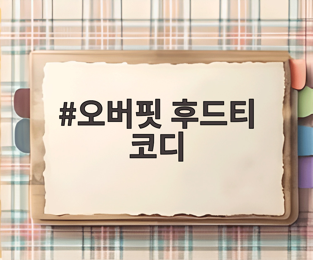 오버핏 후드티 코디