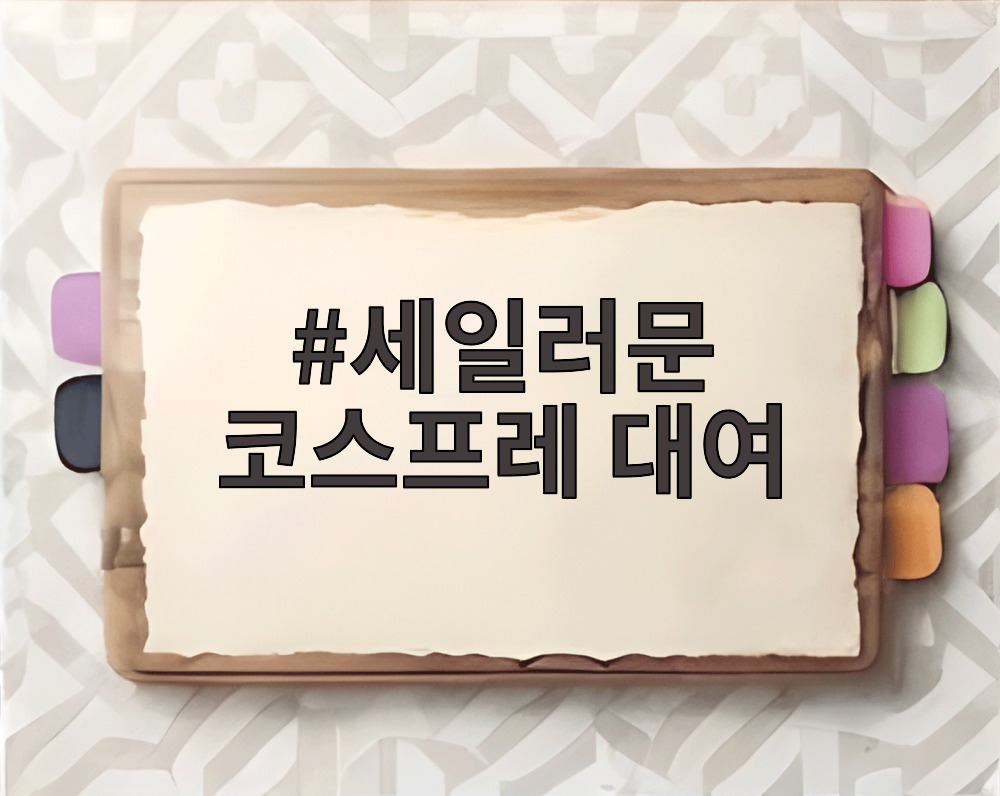 세일러문 코스프레 대여