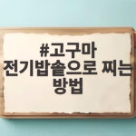 고구마 전기밥솥으로 찌는 방법