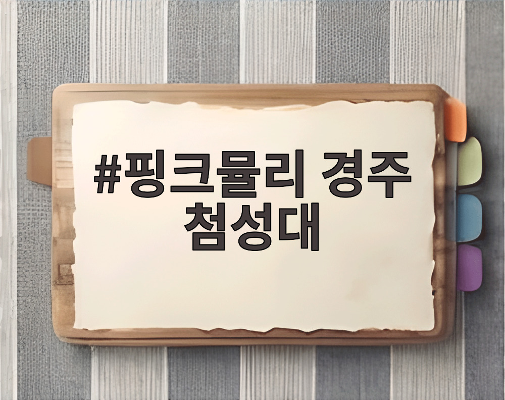 핑크뮬리 경주 첨성대