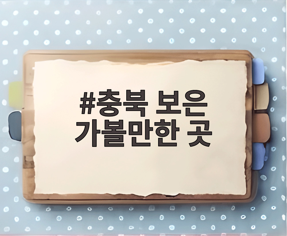 충북 보은 가볼만한 곳