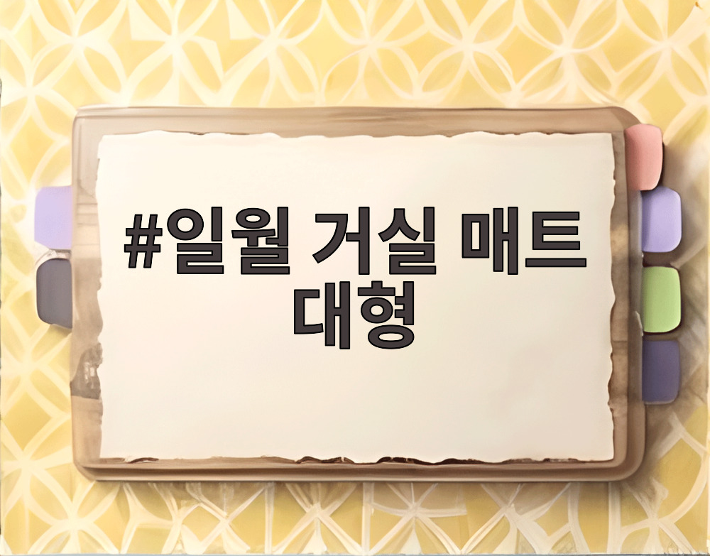 일월 거실 매트 대형