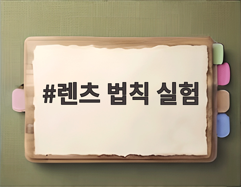 렌츠 법칙 실험