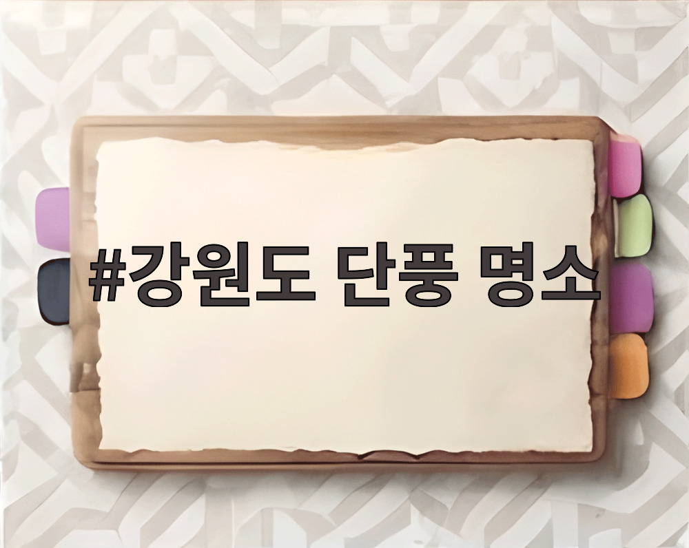 강원도 단풍 명소