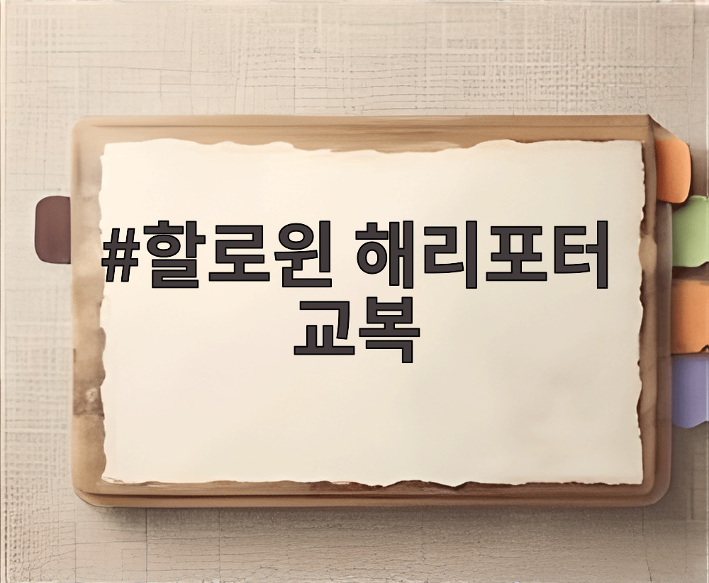 할로윈 해리포터 교복