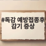 독감 예방접종후 감기 증상