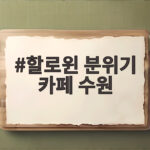 할로윈 분위기 카페 수원 오렌지베이글 매장 구경과 베이글 추천 할로윈 분위기 카페 수원