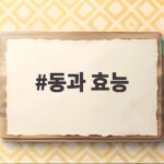 동과 효능