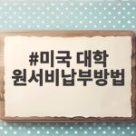미국 대학 원서비납부방법 이것만 확인하면 실수 없습니다 미국 대학 원서비납부방법