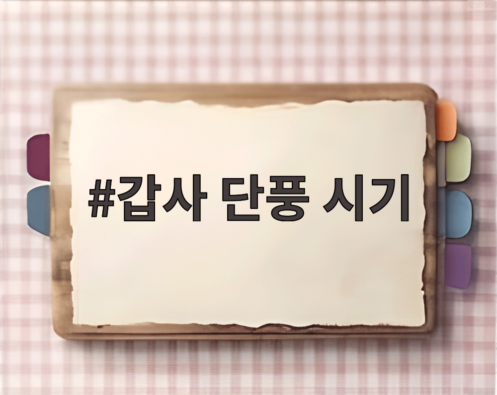 갑사 단풍 시기