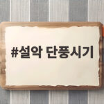 설악 단풍시기