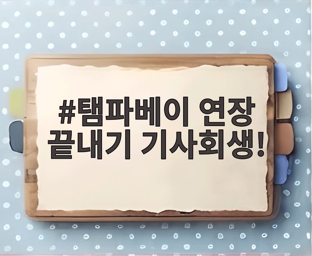 탬파베이 연장 끝내기 기사회생!