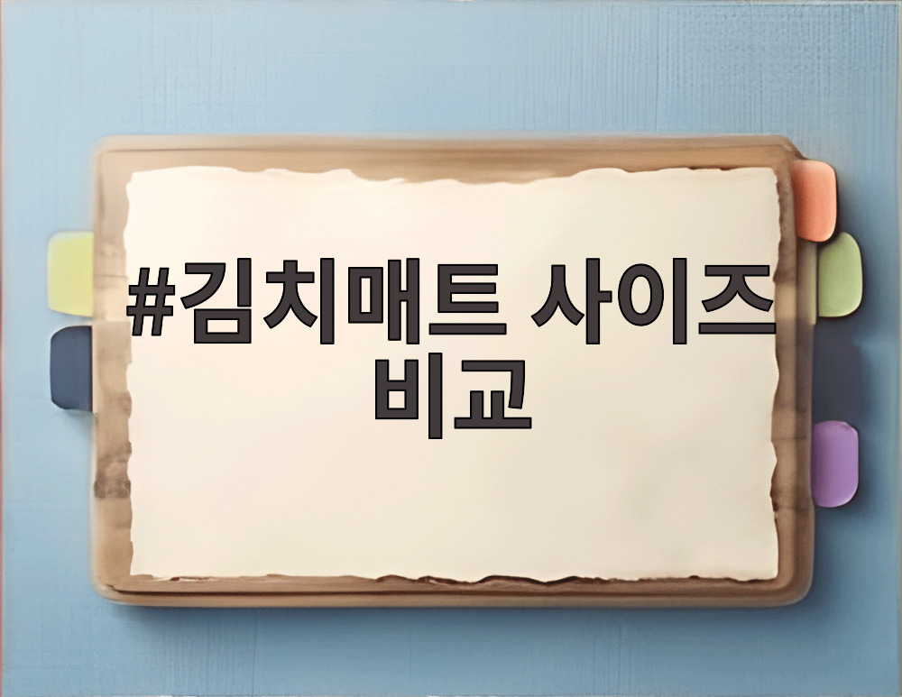 김치매트 사이즈 비교