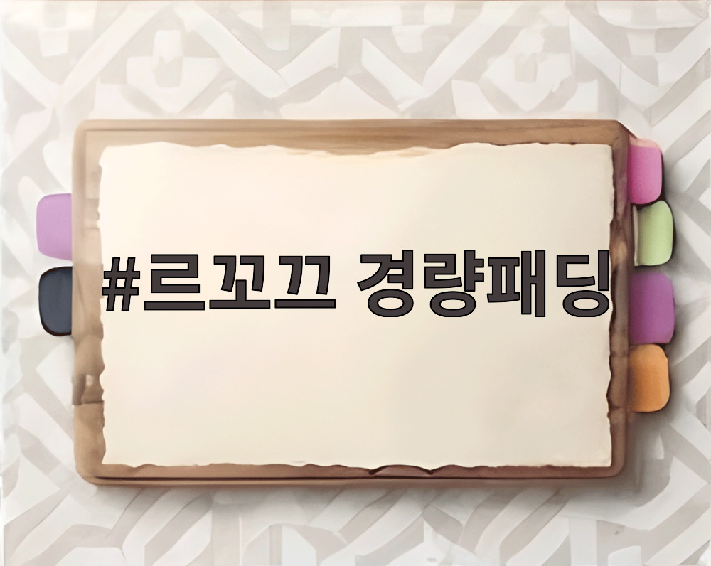 르꼬끄 경량패딩